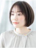 ミストバング小顔シンプルツヤ髪ショートボブg古河20代30代40代