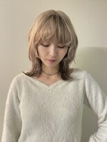 ノラ シブヤ(NORA) デザインカラーシャドールーツカラー裾カラー切りっぱなしボブ
