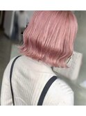 ボブ×ピンク