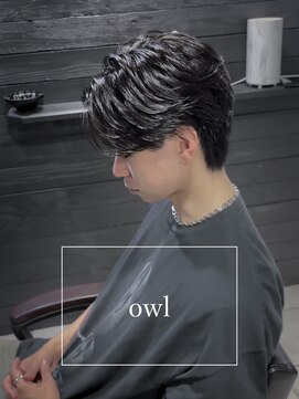 アウル 心斎橋(owl) センターパートウルフ×ニュアンスパーマ×ダウンパーマ