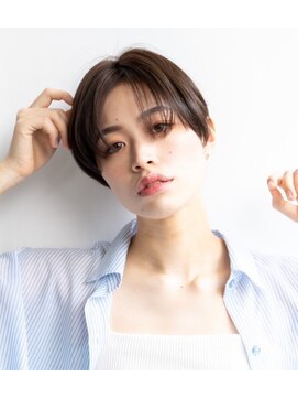 アールイーノウン 阿倍野区昭和町店(re; nown) 大人ショートボブ丸みショートカットマッシュショート前髪あり◎