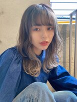 バランス 天王寺店(Balance)&nbsp;フェイスフレーミンググレイアッシュ外ハネミディ