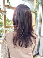 ケープラス(K+plus)&nbsp;オレンジグレージュ×セミロング