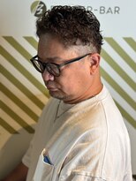 バーバーバー アカバネ(BARBER-BAR AKABANE)&nbsp;大人の色気ツイスパ×ツーブロックフェード アップスタイル#1