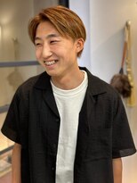 ヴヴ(Bub)&nbsp;mens short/センターパート　ベージュ　ブリーチ