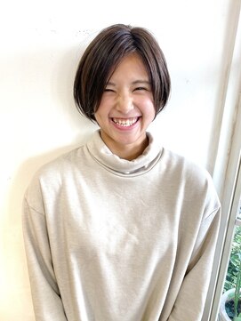 シェノン 赤羽店(CHAINON) 前下がりショートまるみショートハイライトココアブラウン