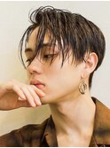 メンズパーマツイスパ波巻きスパイラルマッシュセンターパート