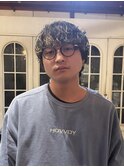 メンズシャドーパーマ×ハイライトスタイル
