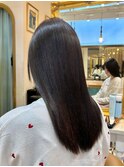 メルティカラーフェミニンロング似合わせカット髪質改善縮毛矯正