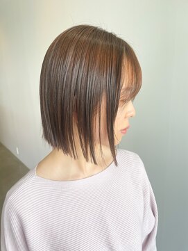 フープヘアー(HOOP.HAIR) ストレートボブ/透明感カラー