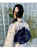 《HAIRZ》渡内・林　浴衣着付け＆編みおろしヘア