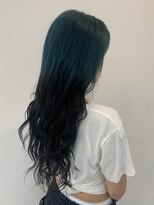 ルルバイアズール 草加店(LULU by azule)&nbsp;ルーツカラー，デザインカラー，エメラルドグリーン【草加】