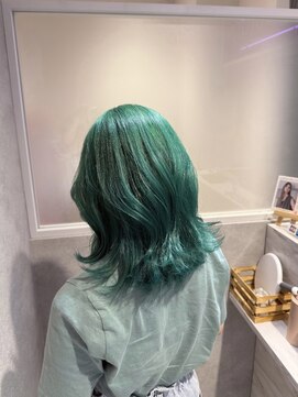 ナチュラル 渋谷店(Natural) グリーンカラー／ケアブリーチ／ダブルカラー／グリーン