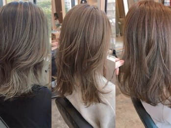 メロ 恵比寿(melo)の写真/【脱・白髪染め】ハイライトで馴染ませる"白髪ぼかし"が大好評。高品質×通いやすい価格で叶える透明感