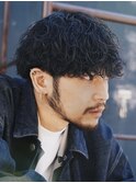 渋谷波巻きツイストスパイラルシャドウルーズパーマビジネスヘア