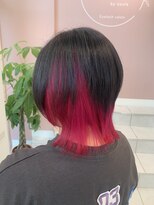 ルルバイアズール 草加店(LULU by azule)&nbsp;インナーカラー，マゼンタピンク，ビビットカラー【草加】