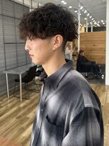 ロックス バイ マグ 松本(rocks BY MAG)&nbsp;メンズ波巻きパーマゆるふわ無造作束感ヘア
