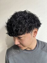 アンド グラフ(& Graph.) 波巻きスパイラルマッシュメンズパーマツーブロックメンズカット