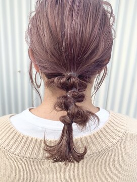 ハンズクラン(HANDS CLAN) ピンクベージュ × ヘアアレンジ