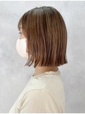 切りっぱなしボブベージュ_チェリーブラウン_ba407281