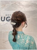 編みおろし/ヘアセット/結婚式