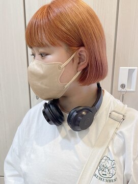 ラ ファブリック 草加(LA FABRIQUE) オレンジボブ　ミニボブ　オレンジカラー　草加