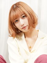 ラフィス ヘアー ポンテ 船橋店(La fith hair ponte)&nbsp;【La fith】オレンジベージュ×ショートボブ