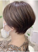 【 I. 】30代からの襟足すっきり前下がりショートボブ 川口