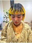 個性派イエロー×ブラックカラーミディアム10代20代