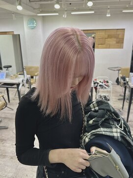 アジールヘア 所沢プロペ通り店(agir hair) イメチェン似合わせカットハイトーンピンク練馬所沢髪質改善