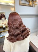 イメチェンハッシュカットフルバング似合わせレッドブラウン