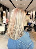 ミセス レイヤーカット 白髪活かし ハイライト