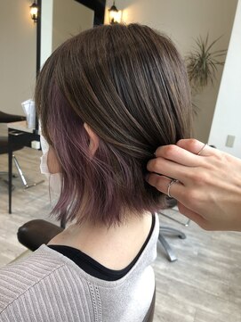 クレア(CREA) チャコールブラウン×ピンキーラベンダー