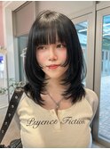 韓国へア/レイヤー/顔周り/ボブ/透明感カラー