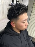 イカつくない極道パーマ黒髪極道パーマ緩めパーマメンズパーマ