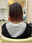丸くならないグラデーションボブ