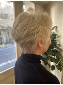 ミセスショート/ボリュームUPでセットが簡単/グレイヘア