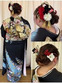 編み込みヘアアレンジ
