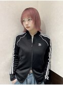 ペールピンク_ハイトーン_ダブルカラー_切りっぱなし