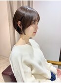 *滝田*マロンベージュくすみベージュ小顔フェザーショート吉祥寺