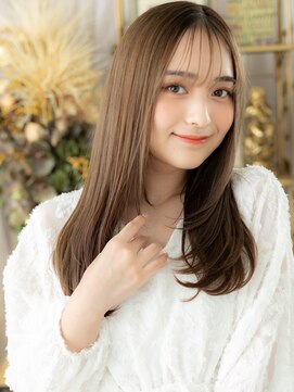 カバーヘア ブリス 上尾西口店(COVER HAIR bliss) グレーベージュ小顔エアストレートワンカールh3上尾20代30代40代