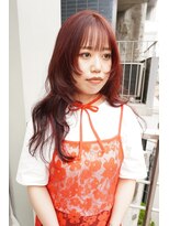 シィーム(cime)&nbsp;レッドカラー　顔周りレイヤー