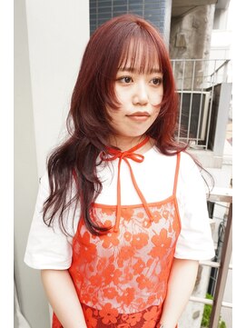 シィーム(cime) レッドカラー　顔周りレイヤー