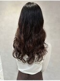 レイヤーカット/コテ巻き風パーマ