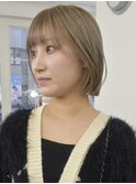 【SANA】ミニボブ×ミルクティーベージュ