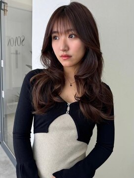 ソヨン 栄店(SOYON) 似合わせカット/ミディアムレイヤーカット/大人ガーリー/くせ毛