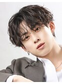 MEN’S HAIR/波巻きツイストスパイラル/リバースセンターパート