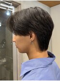 ウルフセンターパートショートネープシースルーマッシュ襟足有り