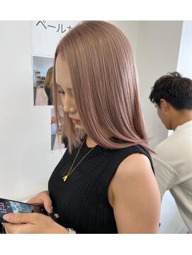 リエンスクレア(RIENS xrea) 【RIENS xrea】横顔まで甘いピンクベージュ
