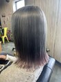 フィール ヘアー(feel hair) グレーに毛先ほんのりピンク☆春らしいカラーになります!